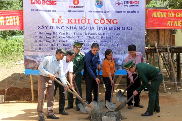 Quỹ Tấm lòng vàng Lao Động: Xây dựng nhà tình nghĩa Khe Sanh cho đồng bào ở biên giới Quảng Trị