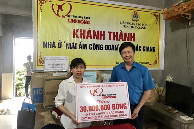 Bắc Giang: Khánh thành nhà ở “Mái ấm Công đoàn”