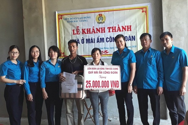 Bắc Giang: Khánh thành nhà “Mái ấm Công đoàn” cho đoàn viên hoàn cảnh khó khăn