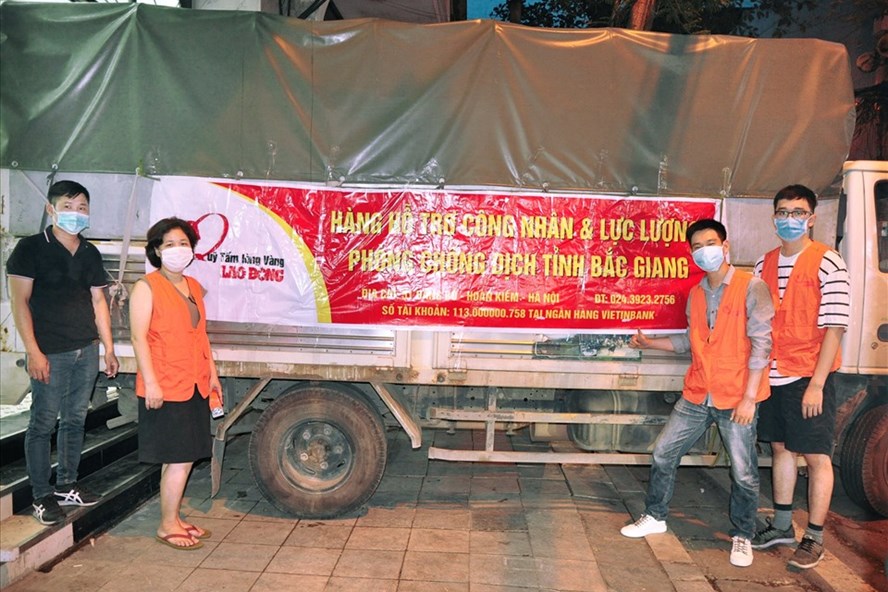 Quỹ Tấm lòng Vàng Lao Động: Nối dài những chuyến xe cứu trợ Bắc Giang